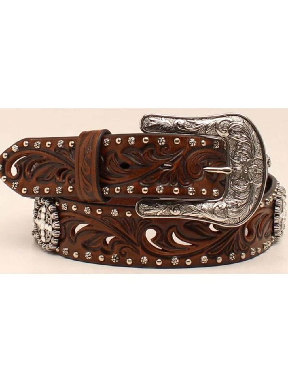 (LARGE) NWT ARIAT CONCHO & CUTOUT LEATHER BELT